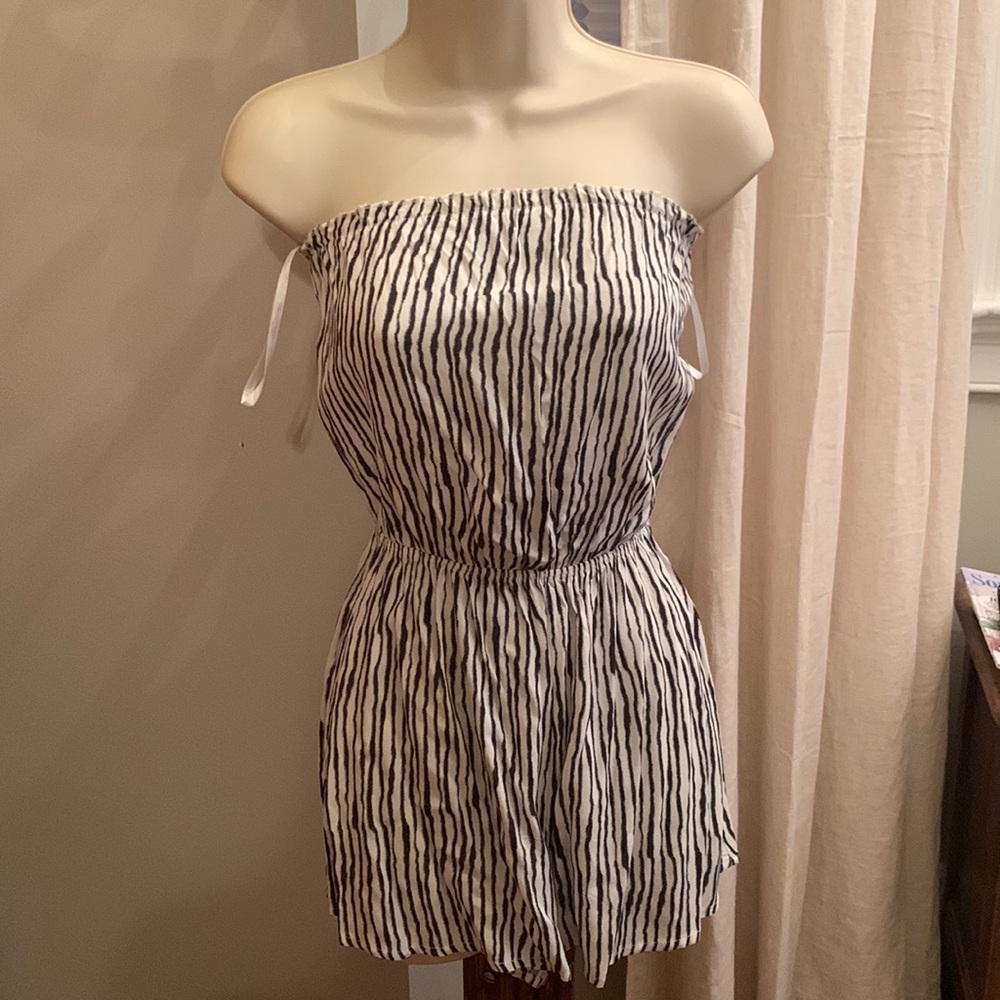 H&M Striped Sleeveless Romper